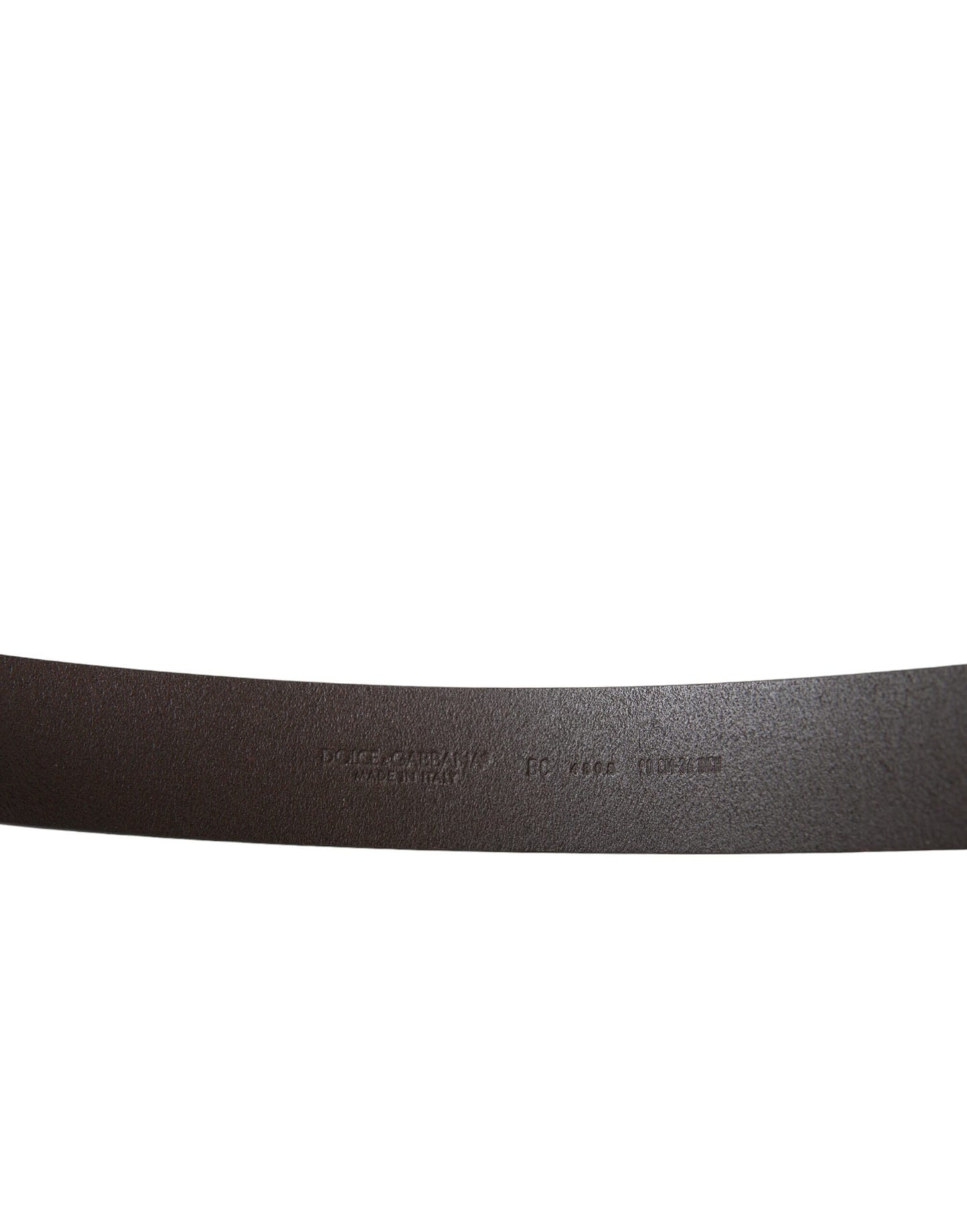 Dark Brown Leather DG Metal Buckle Belt