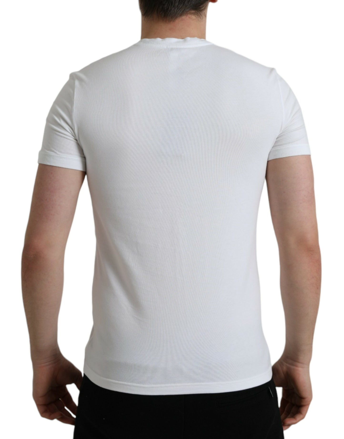 White Logo Crest Crew Neck Underwear T-shirt