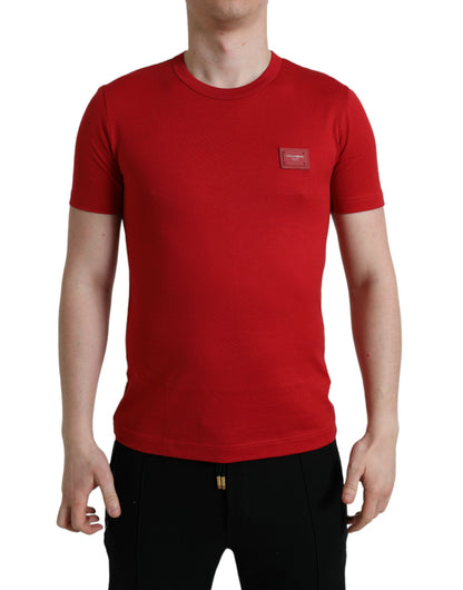 Red Logo Plaque ShortSleeve Crewneck T-shirt