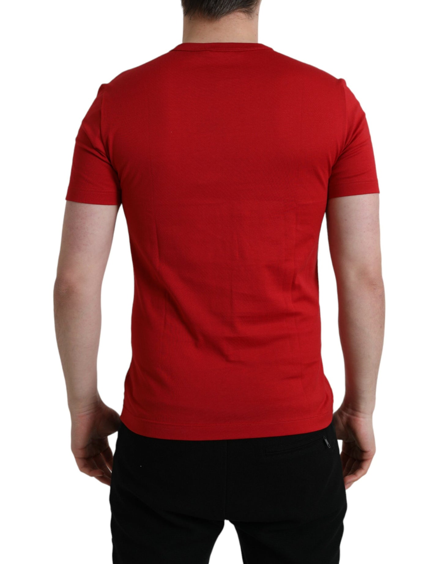 Red Logo Plaque ShortSleeve Crewneck T-shirt