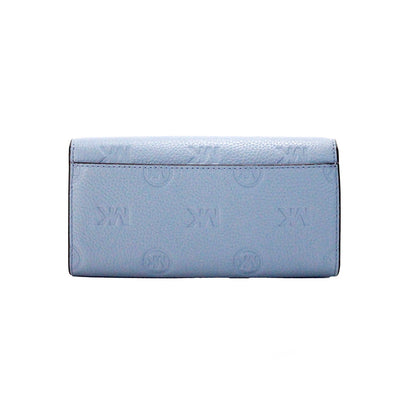 Jet Set Large Pale Blue Embossed Envelope Continental Clutch Wallet