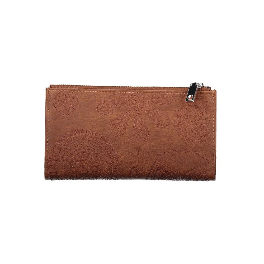 Elegant Brown Two-Compartment Wallet