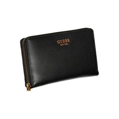 Triple-Compartment Chic Black Wallet