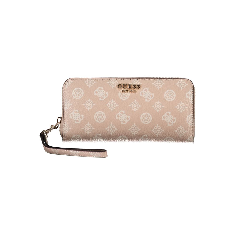 Chic Pink Polyethylene Compact Wallet