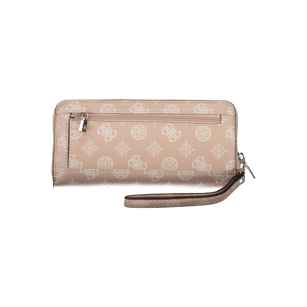 Chic Pink Polyethylene Compact Wallet