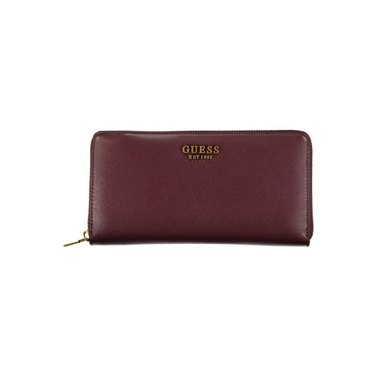 Elegant Triple Compartment Purple Wallet