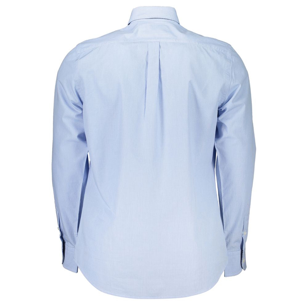 Elegant Light Blue Long Sleeve Button-Down Shirt