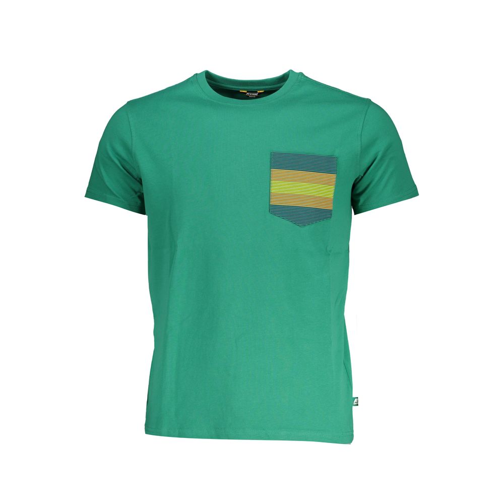 Emerald Crew Neck Tee with Contrast Pocket