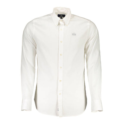 Chic Slim Fit Long Sleeved White Shirt