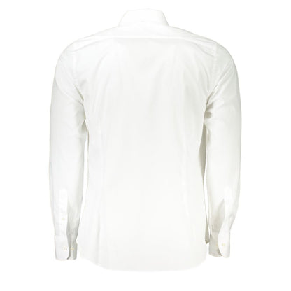 Chic Slim Fit Long Sleeved White Shirt