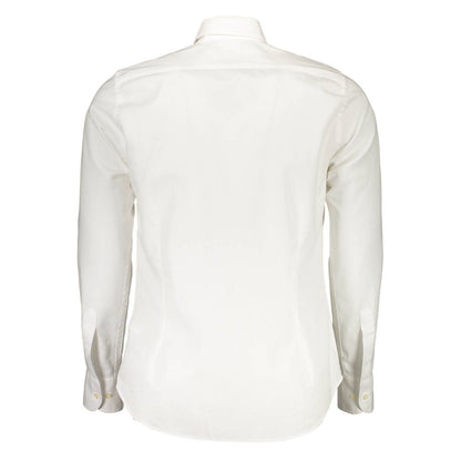 Chic Slim Fit Long Sleeved White Shirt