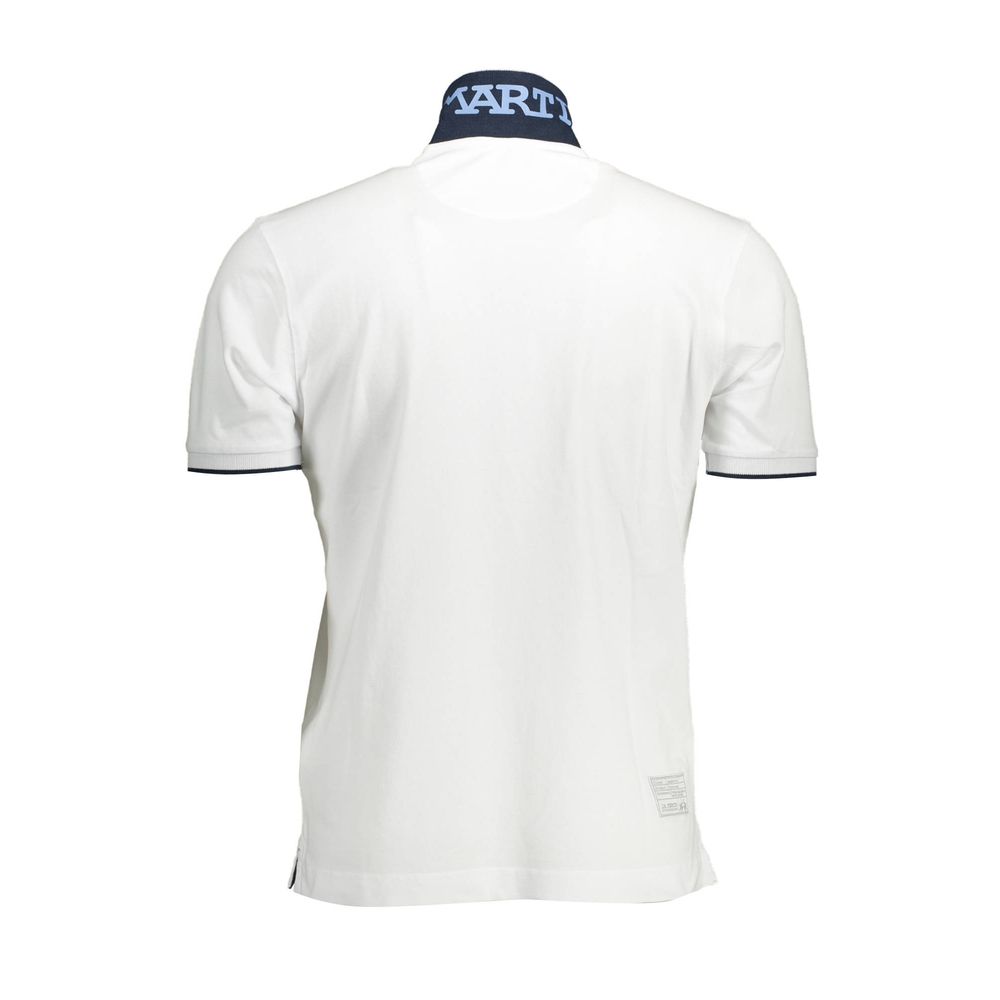 Elegant Short-Sleeved White Polo for Men