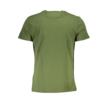 Elegant Green Crew Neck Cotton Tee