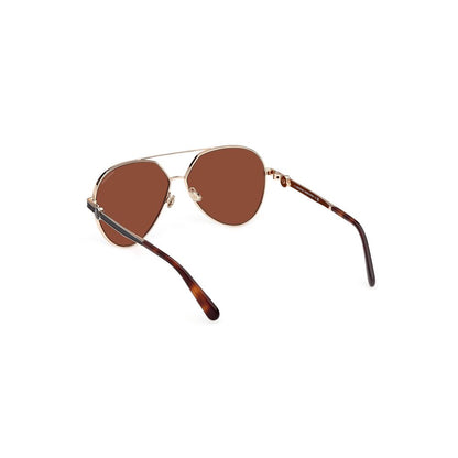 Elegant Gold Round Metal Sunglasses