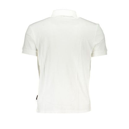 Elegant White Contrasting Polo for Men