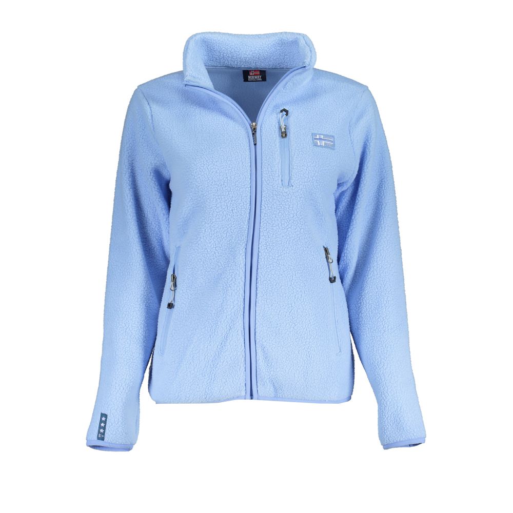 Chic Light Blue Long Sleeve Sweatshirt