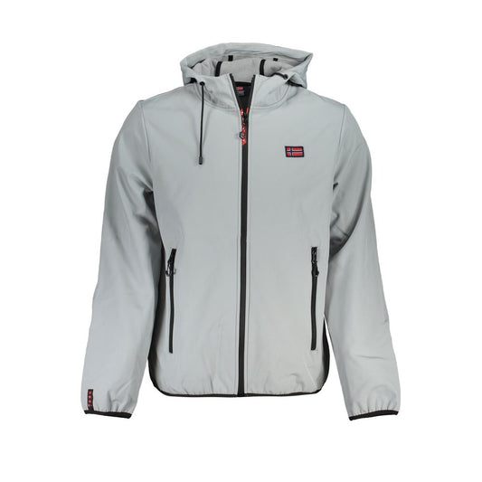 Elegant Gray Soft Shell Men's Jacket