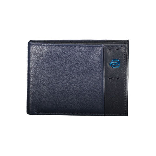 Elegant Blue Leather Men's Wallet