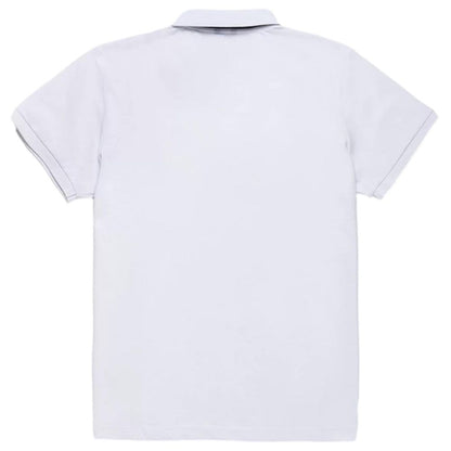 Elegant White Cotton Pique Men's Polo