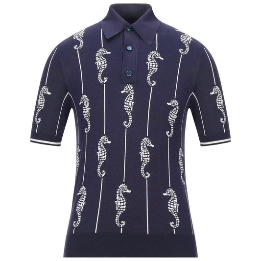 Silken Charm Blue Polo Shirt