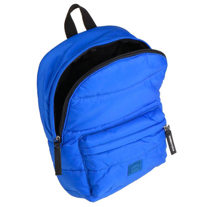 Elegant Blue Nylon Backpack for Sophisticated Style