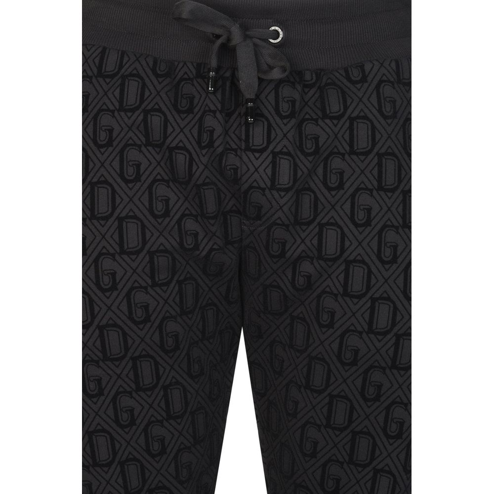 Velvet Logo Cotton Tracksuit Trousers