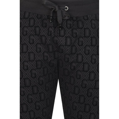 Velvet Logo Cotton Tracksuit Trousers