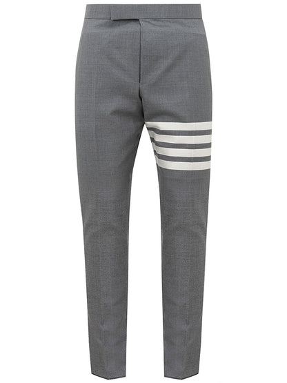 Elegant Dark Gray Tailored Trousers