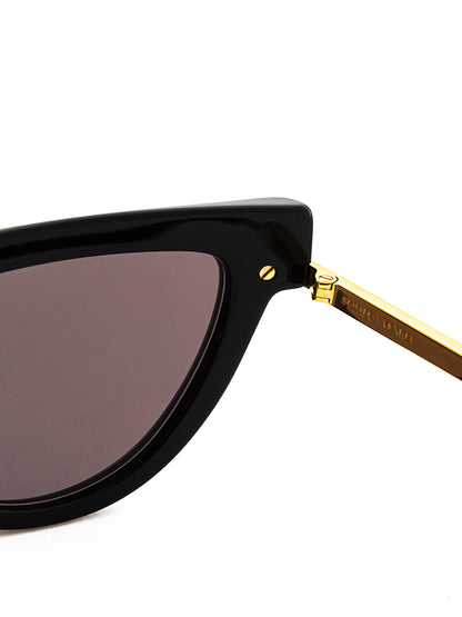 Elegant Black Sunglasses with Gold Accents