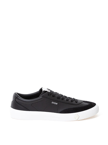 Elegant Black Leather Sneakers