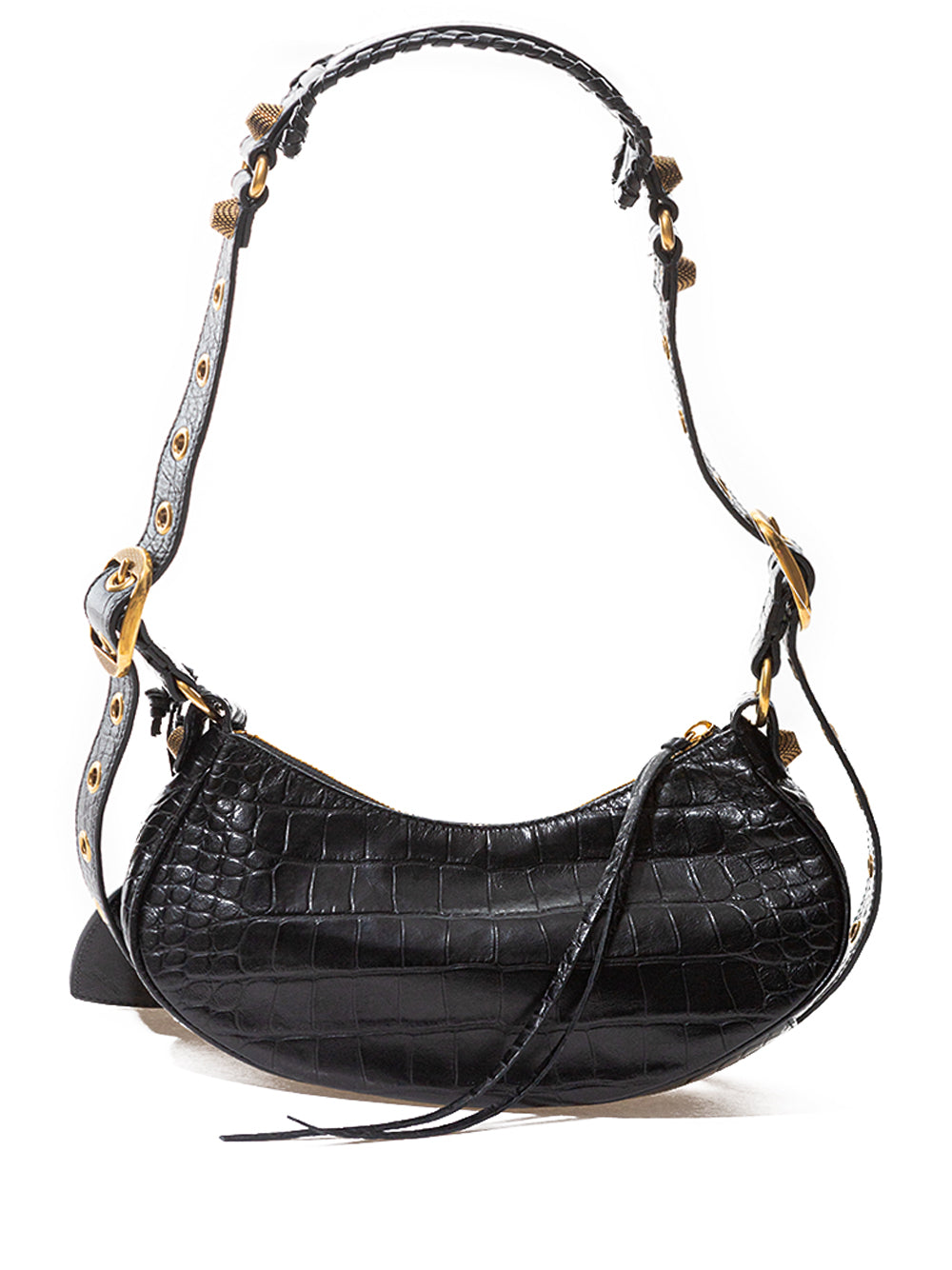 Chic Black Leather XS Shoulder Bag