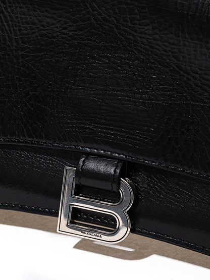 Elegant Black Mini Leather Shoulder Bag