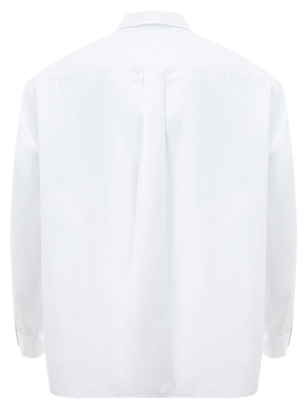 Elegant White Cotton Logo Shirt - Timeless Style