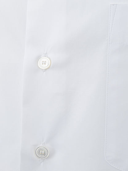 Elegant White Cotton Logo Shirt - Timeless Style