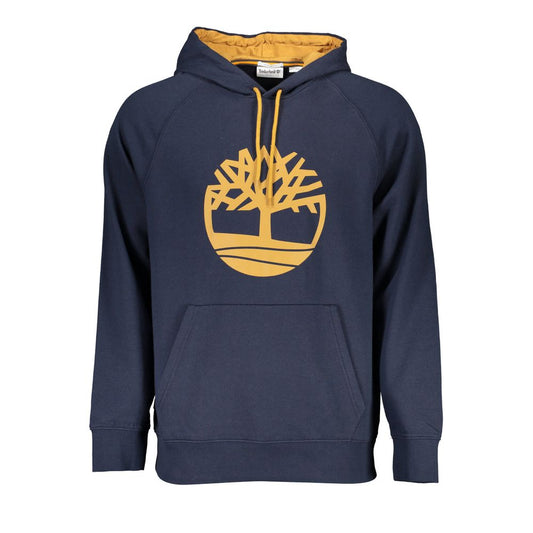 Eco-Conscious Blue Hooded Sweatshirt