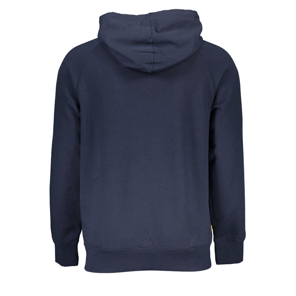 Eco-Conscious Blue Hooded Sweatshirt