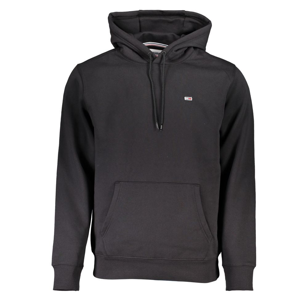 Sleek Hooded Fleece Sweatshirt in Black