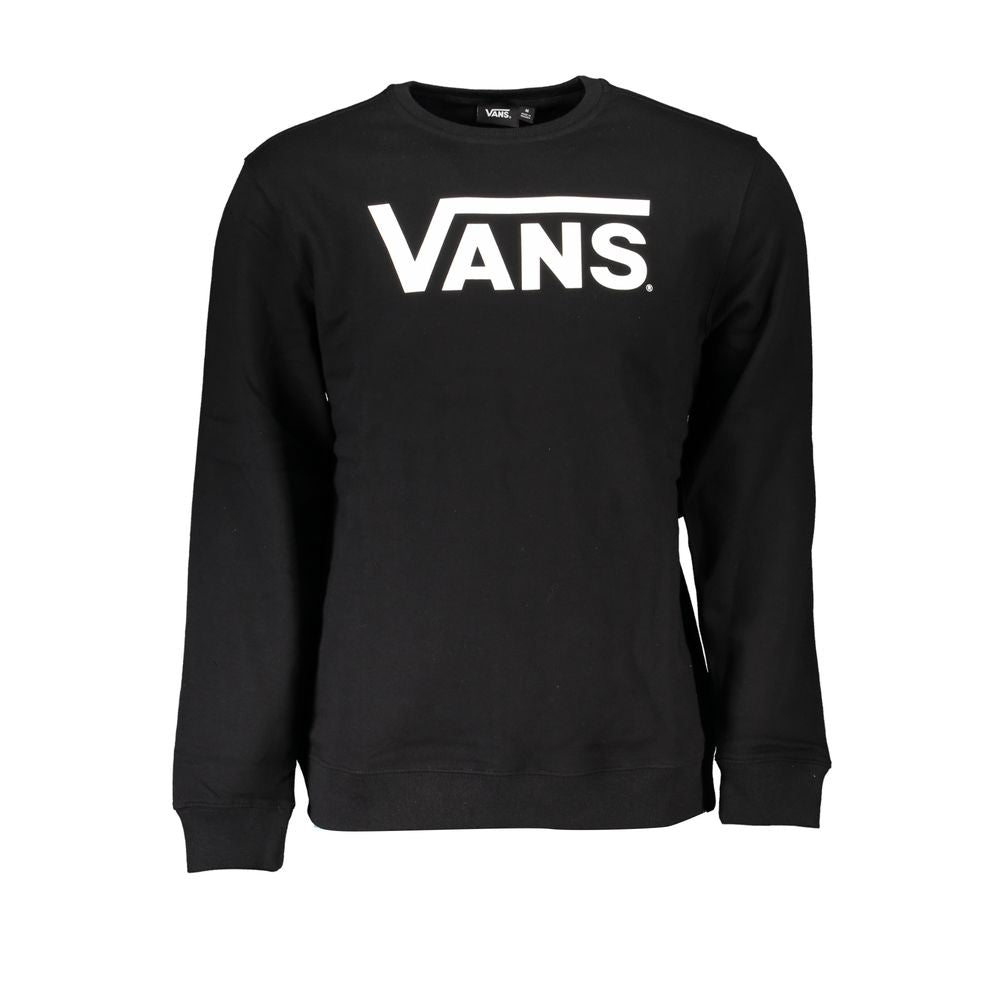 Sleek Fleece Crew Neck Black Sweatshirt