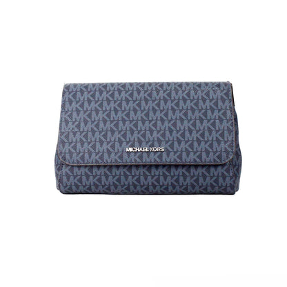 Jet Set Medium Navy Blue PVC Convertible Pouchette Crossbody Bag