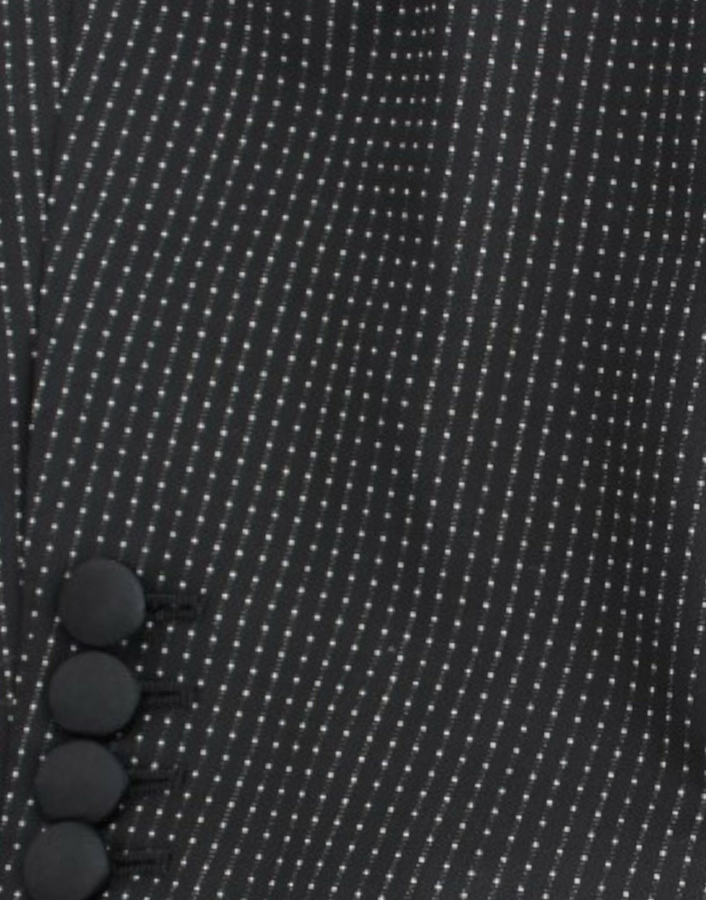 Elegant Black Polka Dotted Slim Fit Blazer