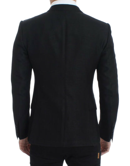 Black wool MARTINI slim blazer