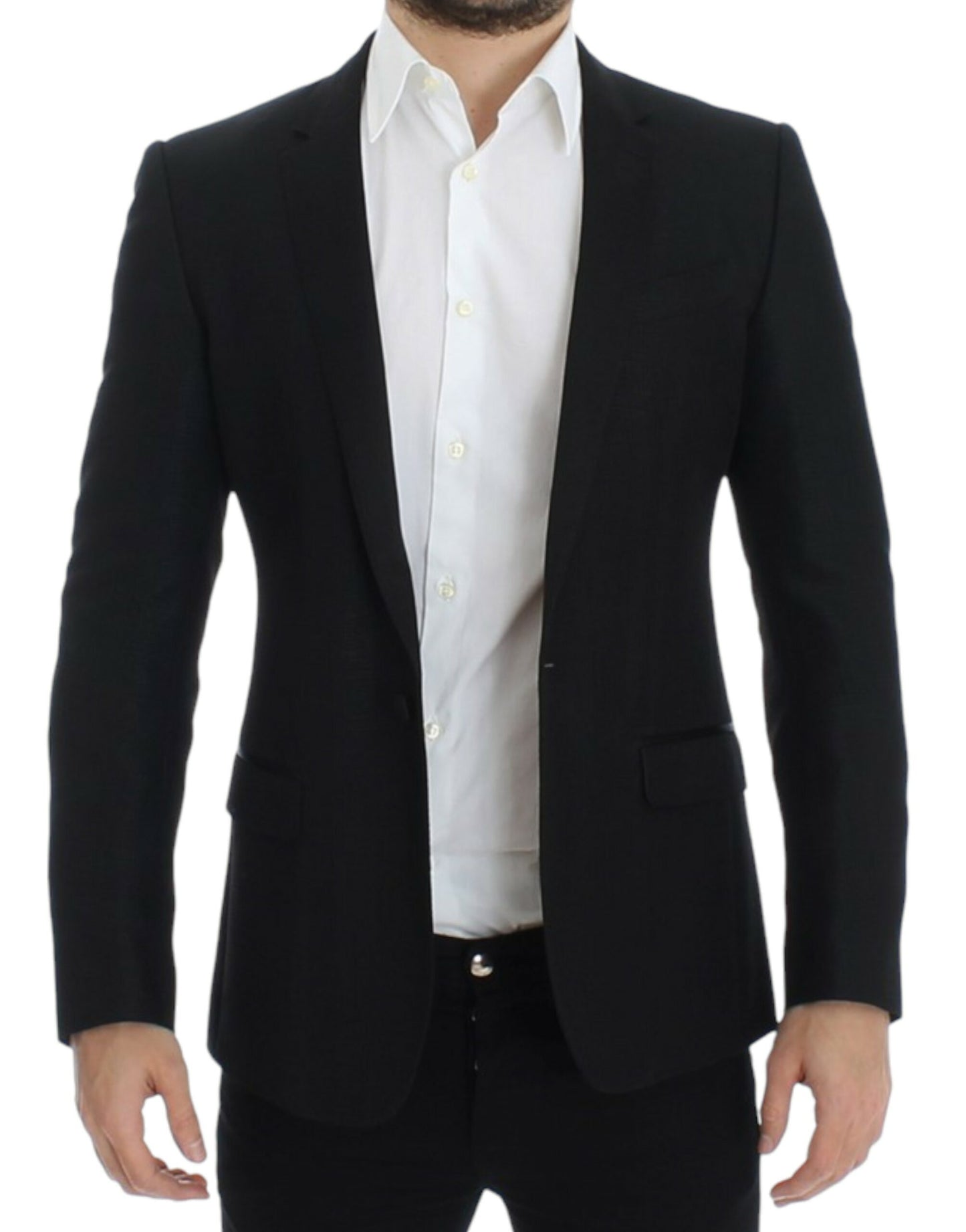 Black wool MARTINI slim blazer