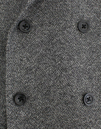 Gray wool double breasted blazer