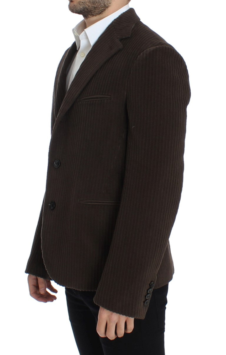 Elegant Brown Manchester Blazer Jacket