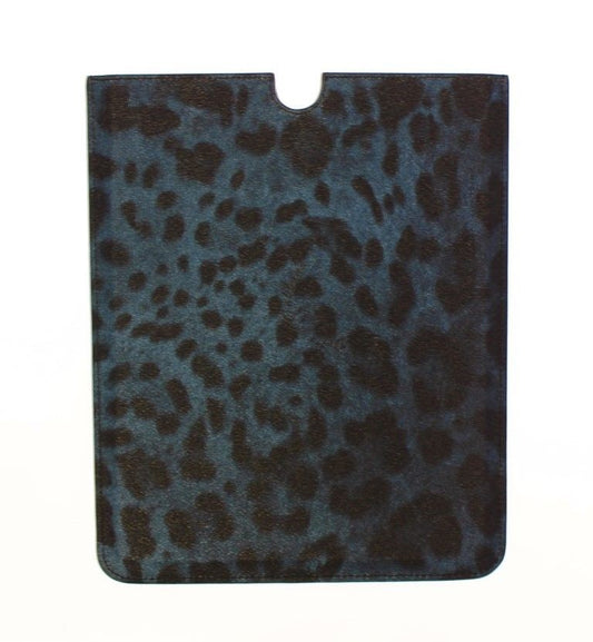 Chic Blue Leopard Print Tablet Case