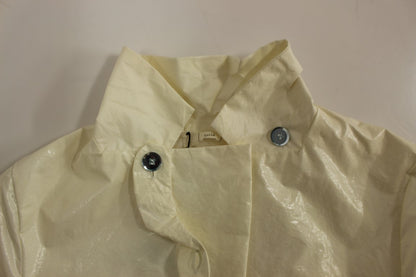 Elegant White Button Front Jacket Coat