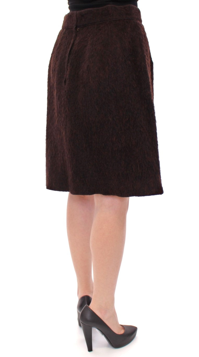 Elegant Virgin Wool Blend Skirt