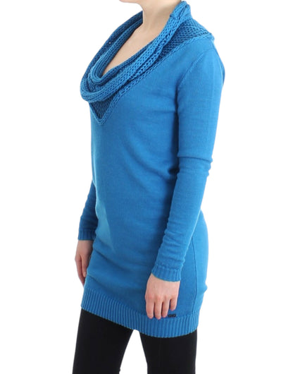 Blue scoopneck sweater