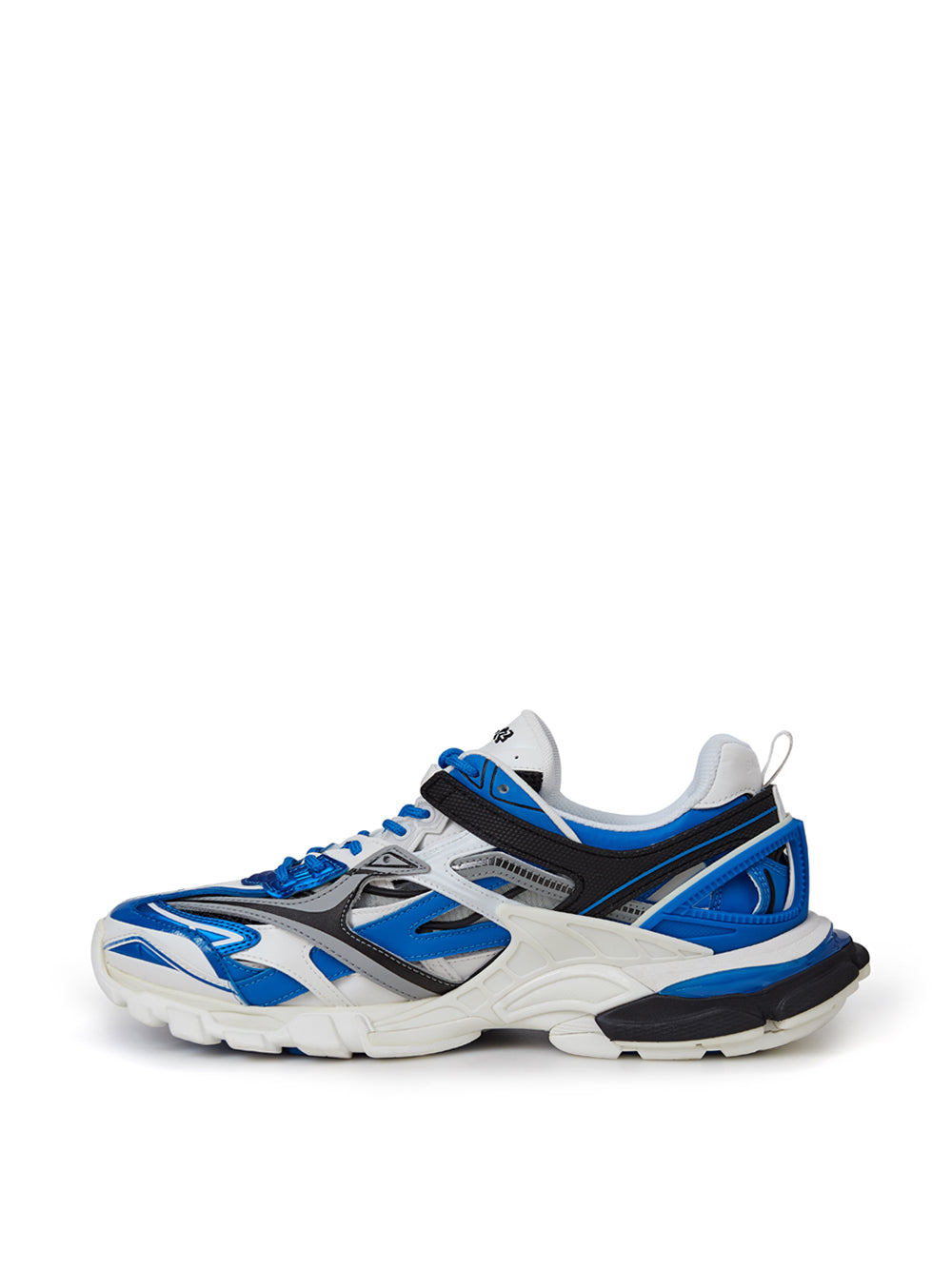 Iconic Blue Track Sneakers with Layered Sole