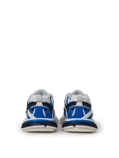 Iconic Blue Track Sneakers with Layered Sole